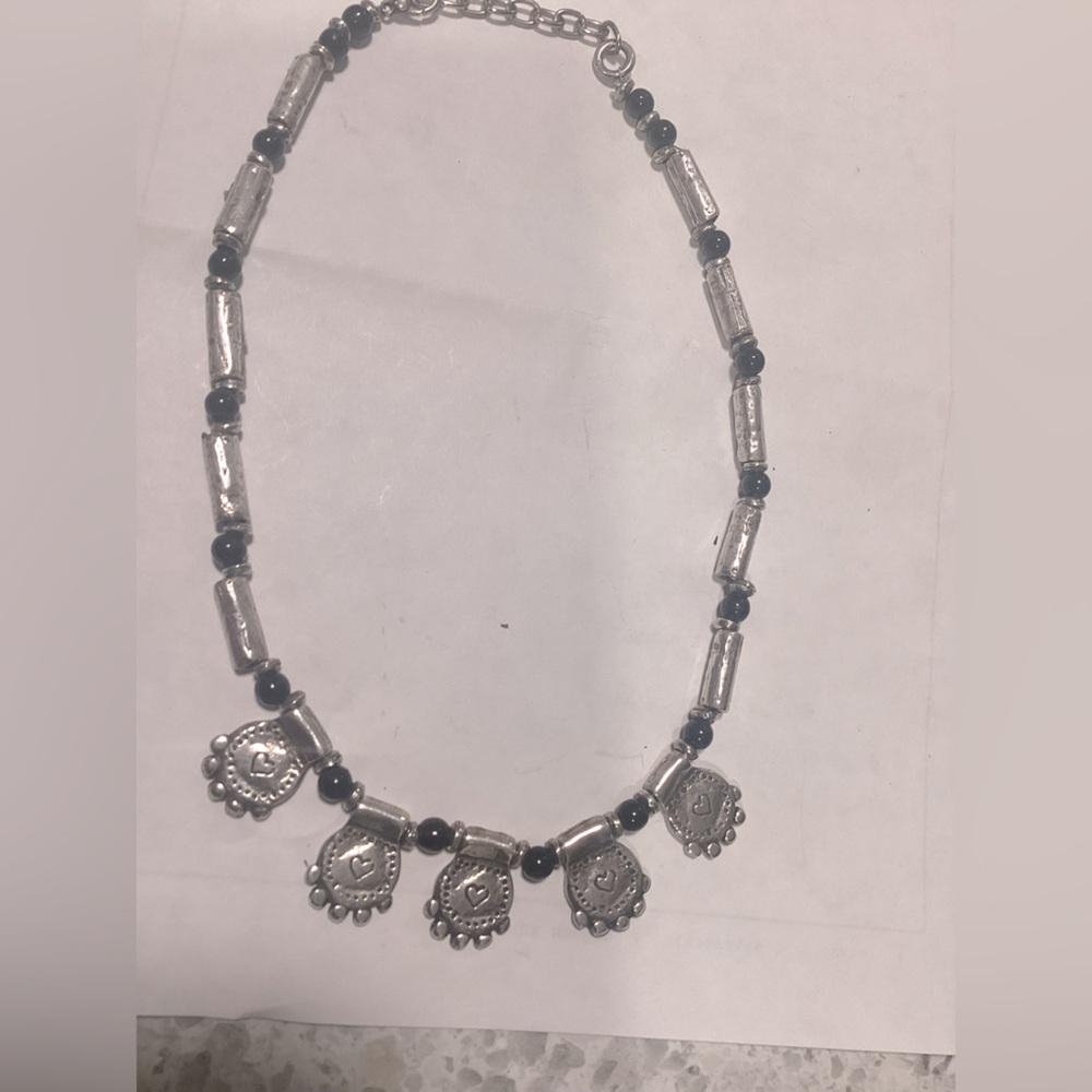 Sterling Silver and Black onyx Women's Necklace